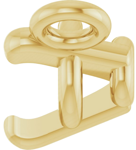 14K Yellow 3 mm Round 3-Prong Necklace Center (3)