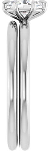 Sužadėtuvių Žiedas „Solitaire“ 585 Baltojo Aukso Oval 6mm x 4mm (9)