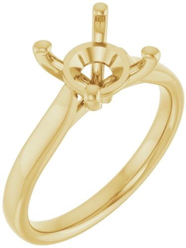 14K Yellow 8.2 mm Round Engagement Ring Mounting (1)