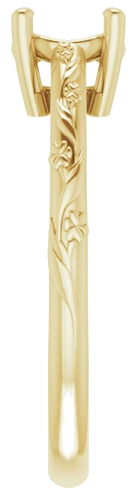 14K Yellow 6 mm Round Solitaire Engagement Ring Mounting (4)