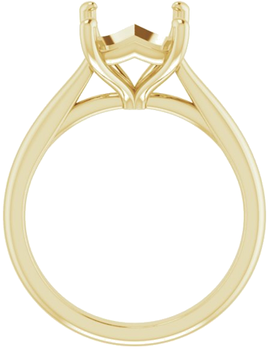 14K Yellow 10x8 mm Emerald Solitaire Engagement Ring Mounting (2)
