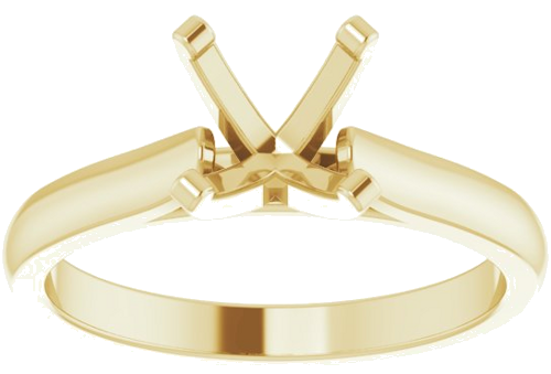 Sužadėtuvių Žiedas „Solitaire“ 585 Geltonojo Aukso Round 7mm (2)