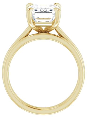 Sužadėtuvių Žiedas „Solitaire“ 585 Geltonojo Aukso Emerald 10mm x 8mm (7)