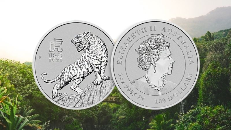 tigro metai 2022 platinos moneta