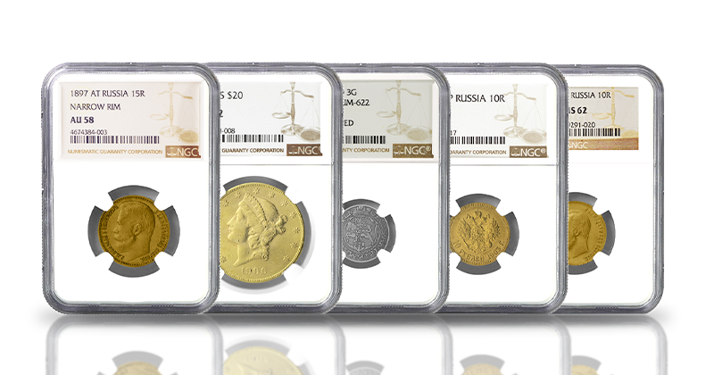 sertificētas monētas 