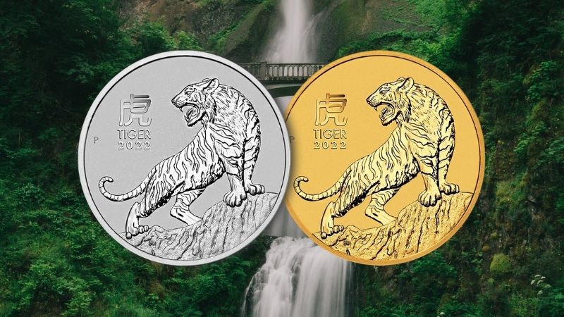 tigro metai 2022 monetos
