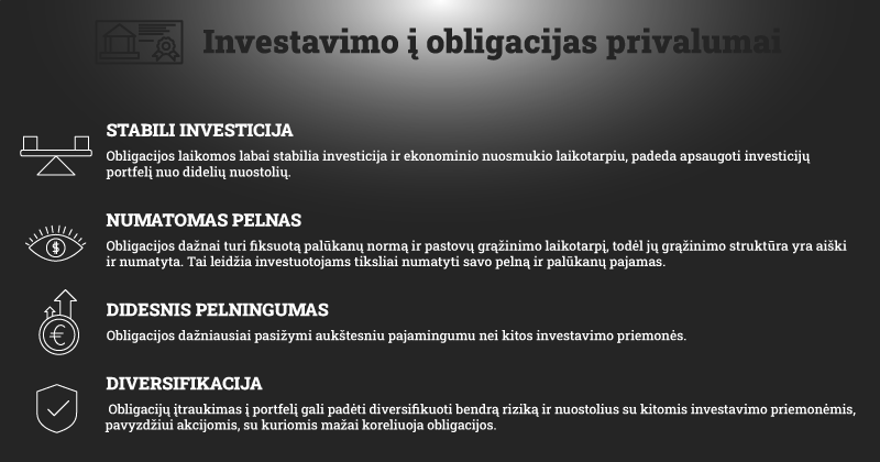 investavimo į obligacijas privalumai