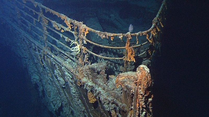 A picture of sunken titanic